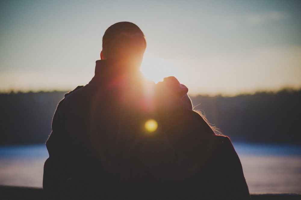 love couple sunset sunrise